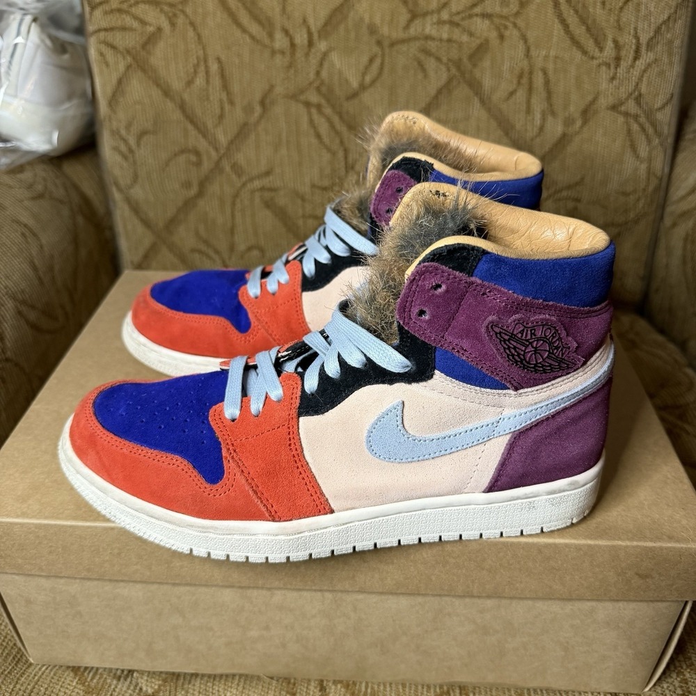 Nike Air Jordan 1 High Retro X Aleali May "Court Lux" BV2613-600 Women's 8.5